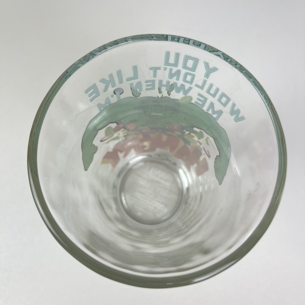 Marvel Comics The Hulk You Wouldnt Like Me When Im Hangry Water Soda Glass 16 oz - Picture 8 of 12